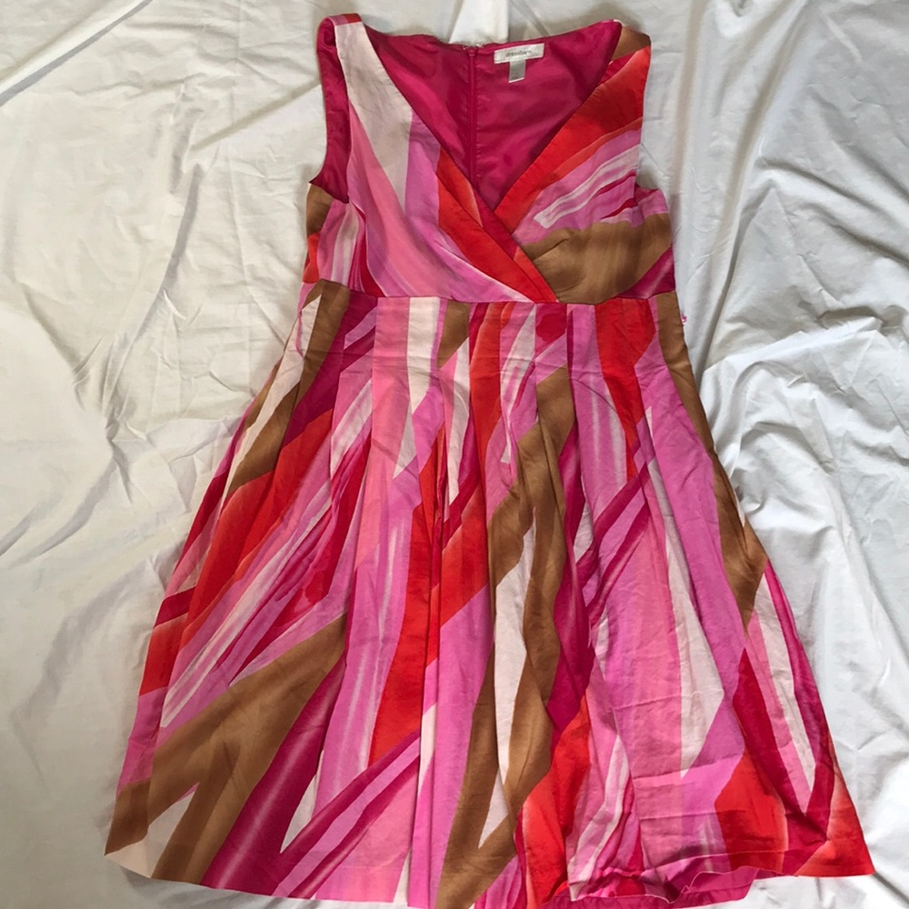 Dress Barn floral pleated sleeveless dress